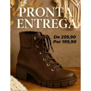 Bota Moleca Marrom Café