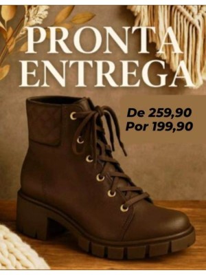 Bota Moleca Marrom Café